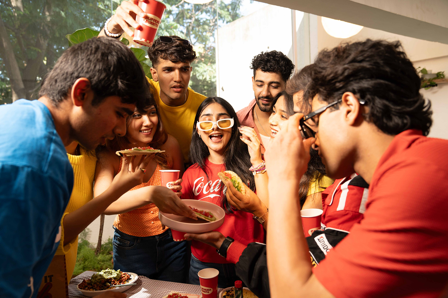 People enjoying California Burritos 1