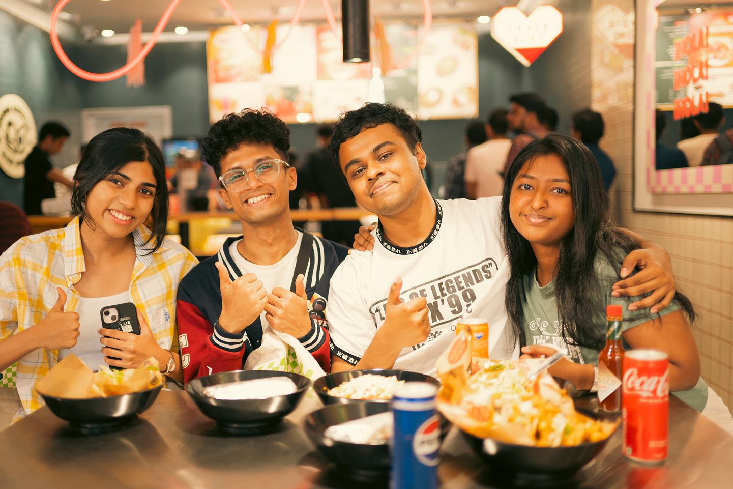 People enjoying California Burritos 2