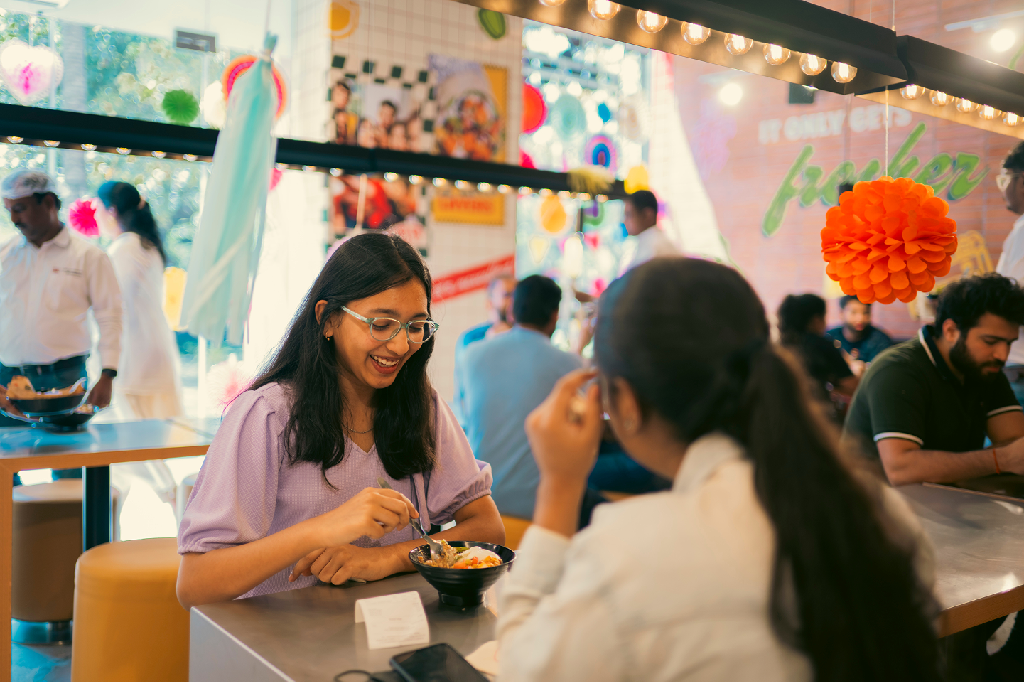 People enjoying California Burritos 4