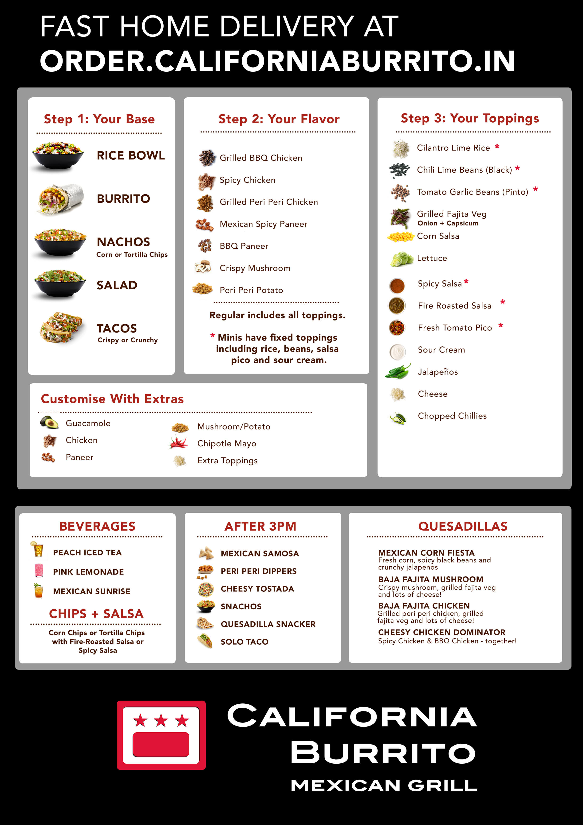 California Burrito Menu